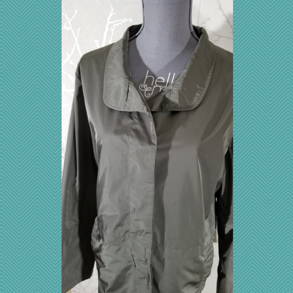 Cinzia Rocca Metallic Gray Button Front Coat - Picture 2 of 7